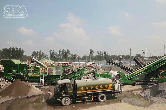 河南时产200吨建筑垃圾破碎处理生产线